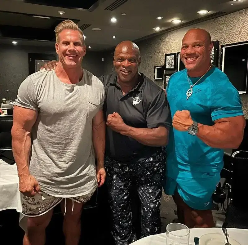 Jay Cutler, Ronnie Coleman and Phil Heath together socially